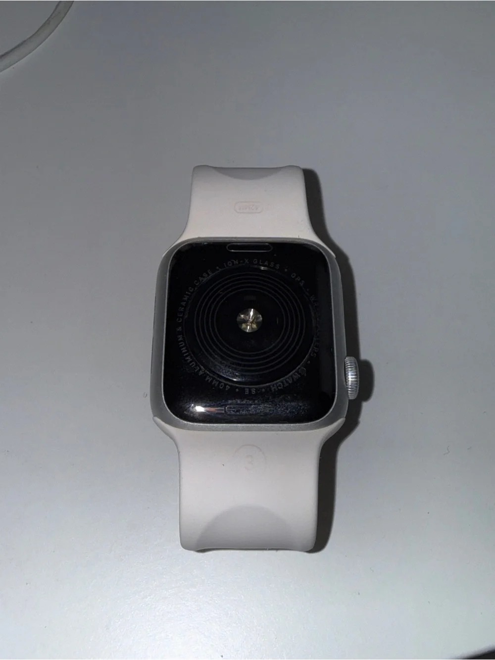 Apple Silver Smartwatch with White Band